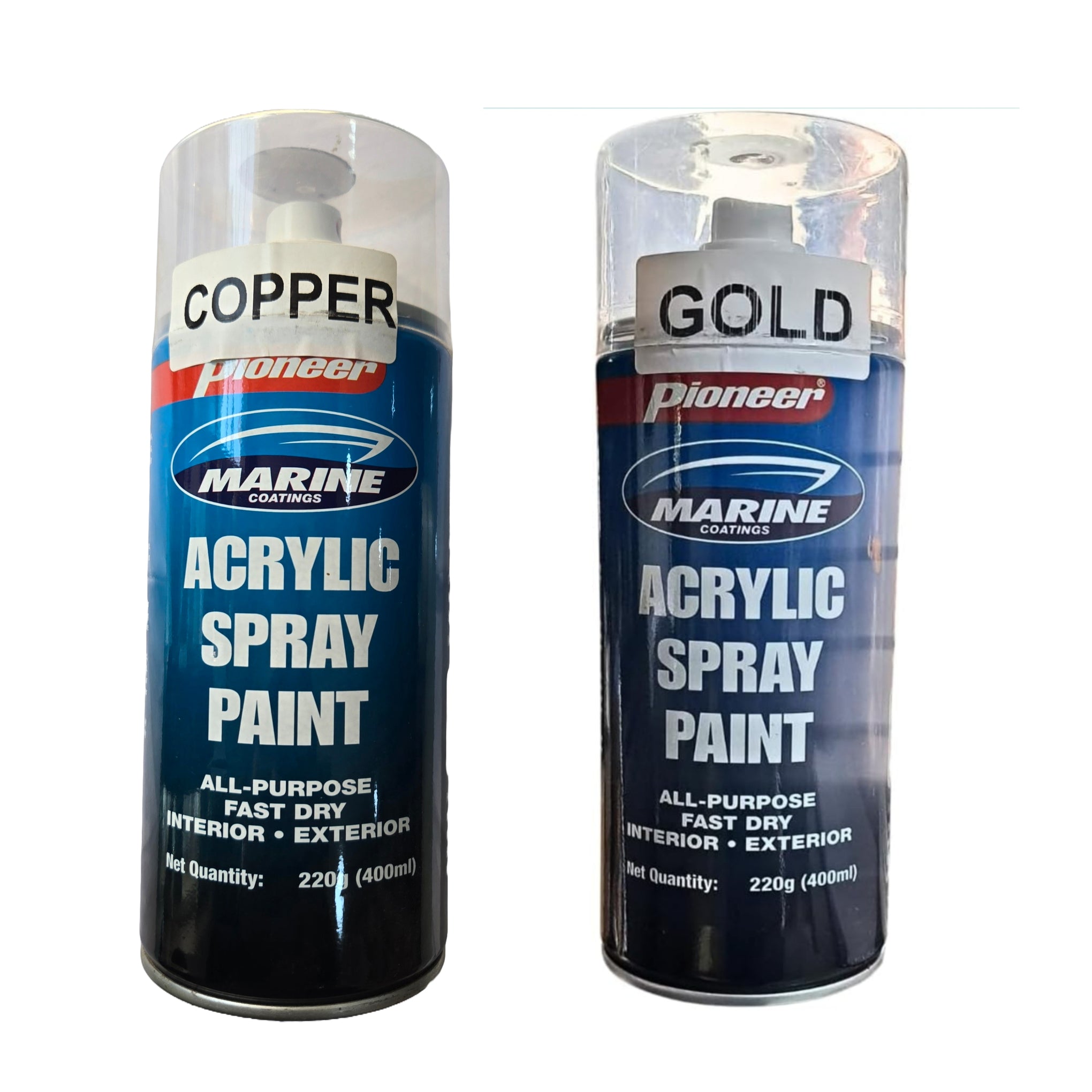 Pioneer Premium Quality Acrylic Spray Paint  Pack of Gold and Copper 800ml