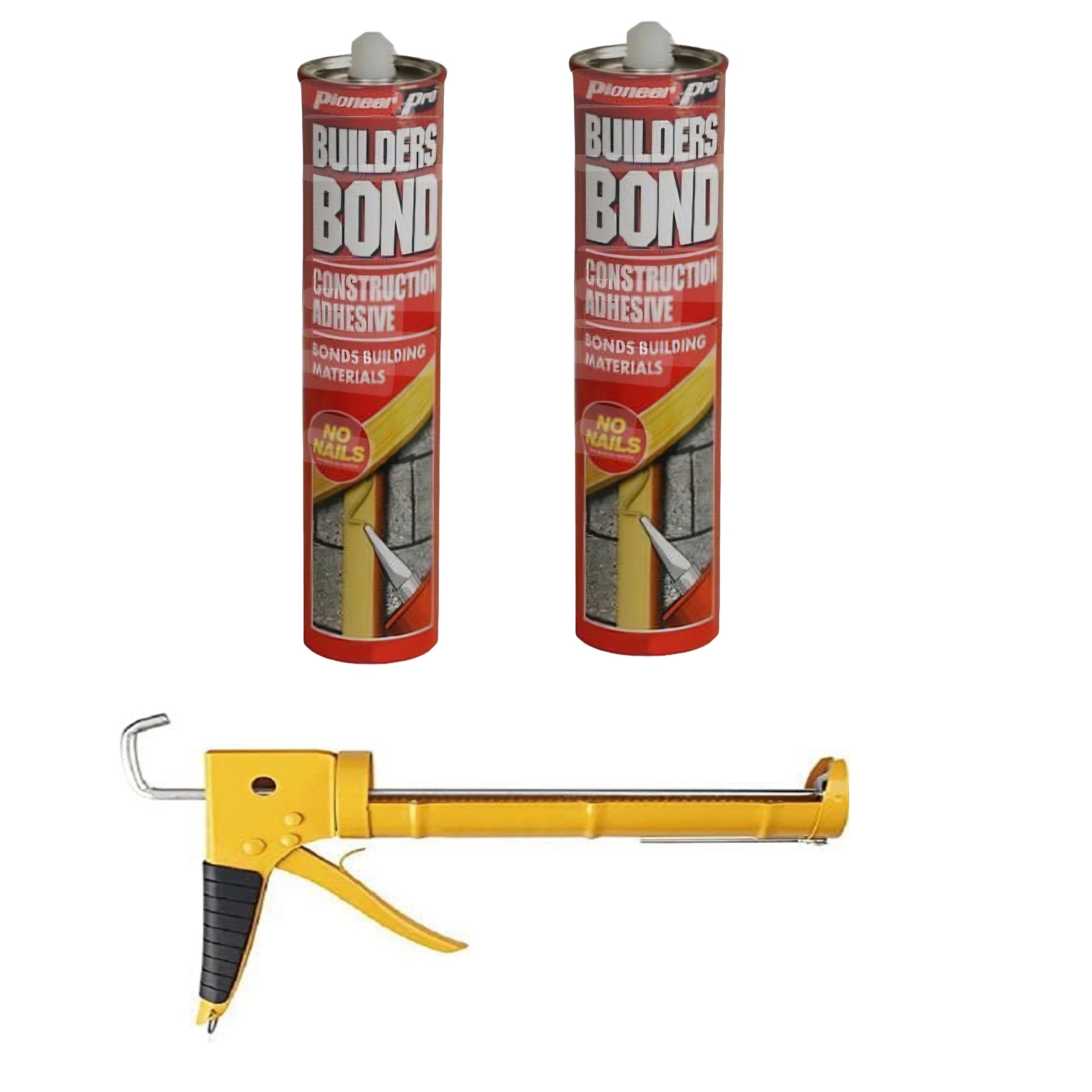 Pioneer Builder Bond Construction Adhesive No Nails Pack of 2 with Caulking Gun