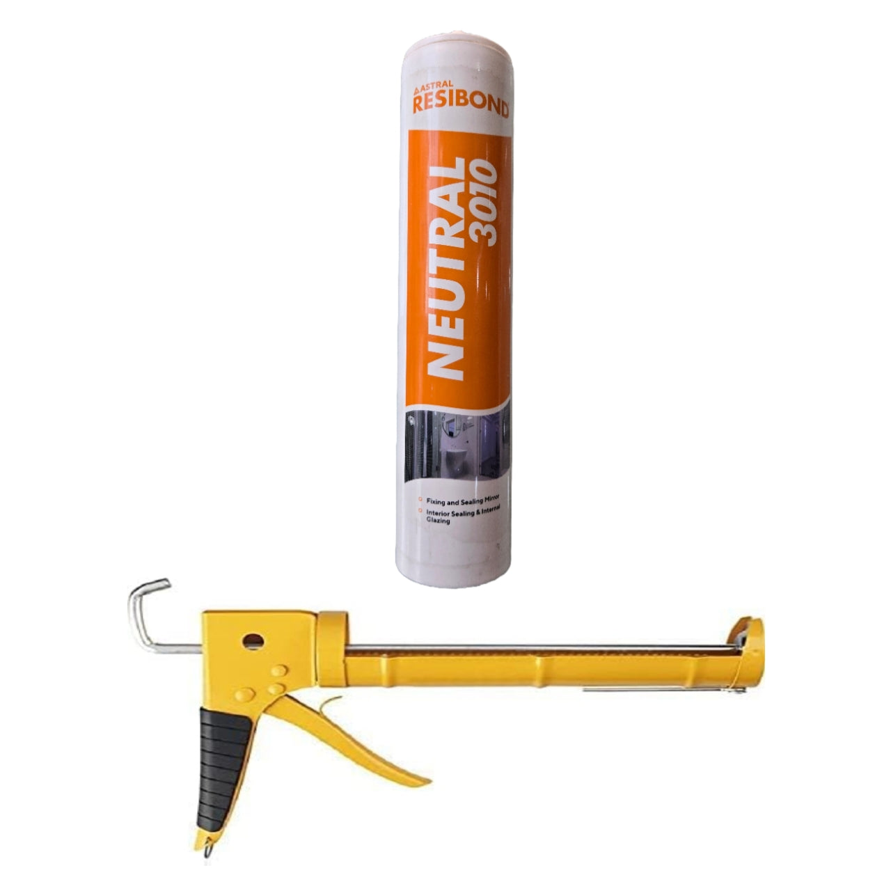 Astral Resibond Neutral 3010 Clear Silicone for Mirror and Glass 280ml with Caulking Gun