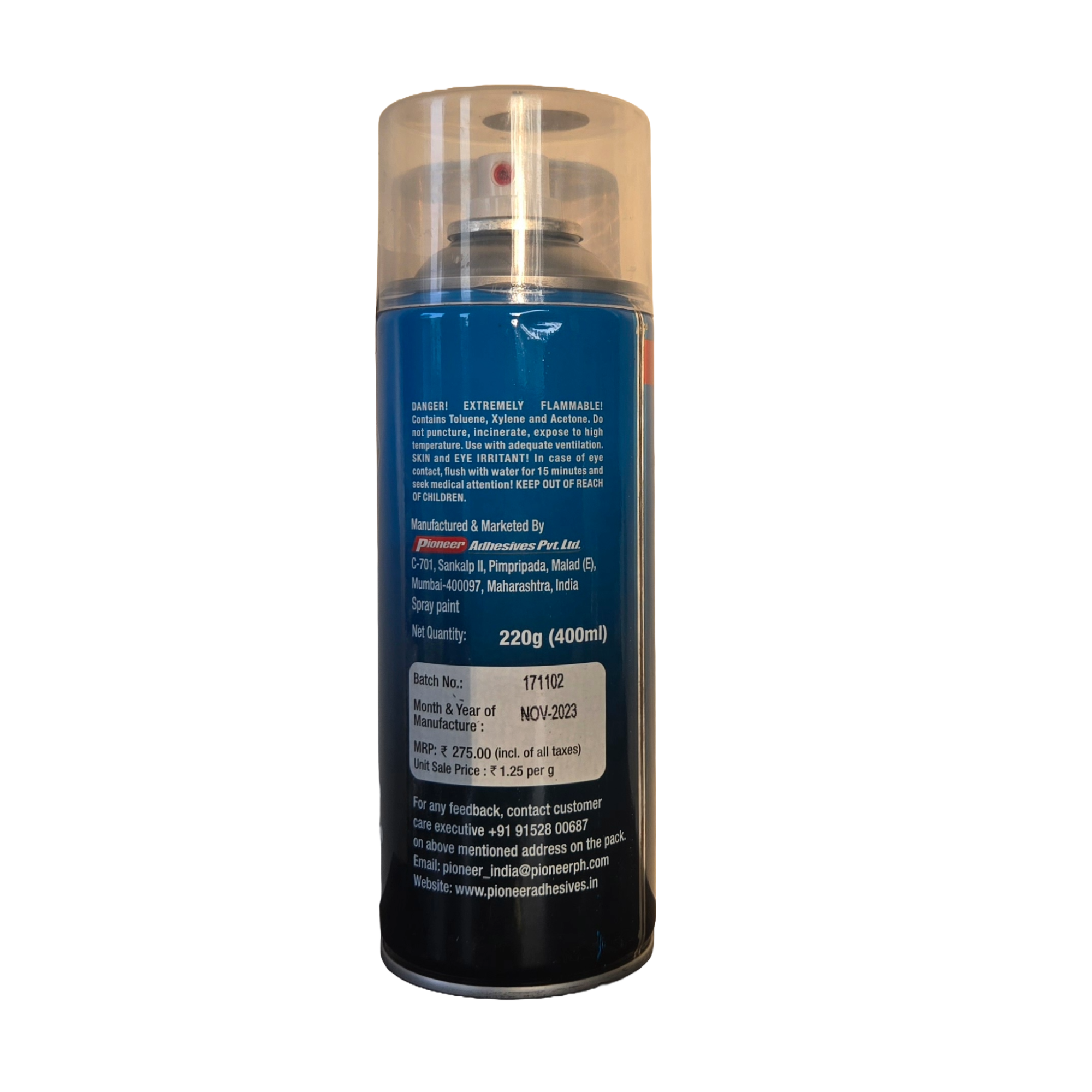 Pioneer Acrylic Premium Quality Spray Paint 400ml Gold