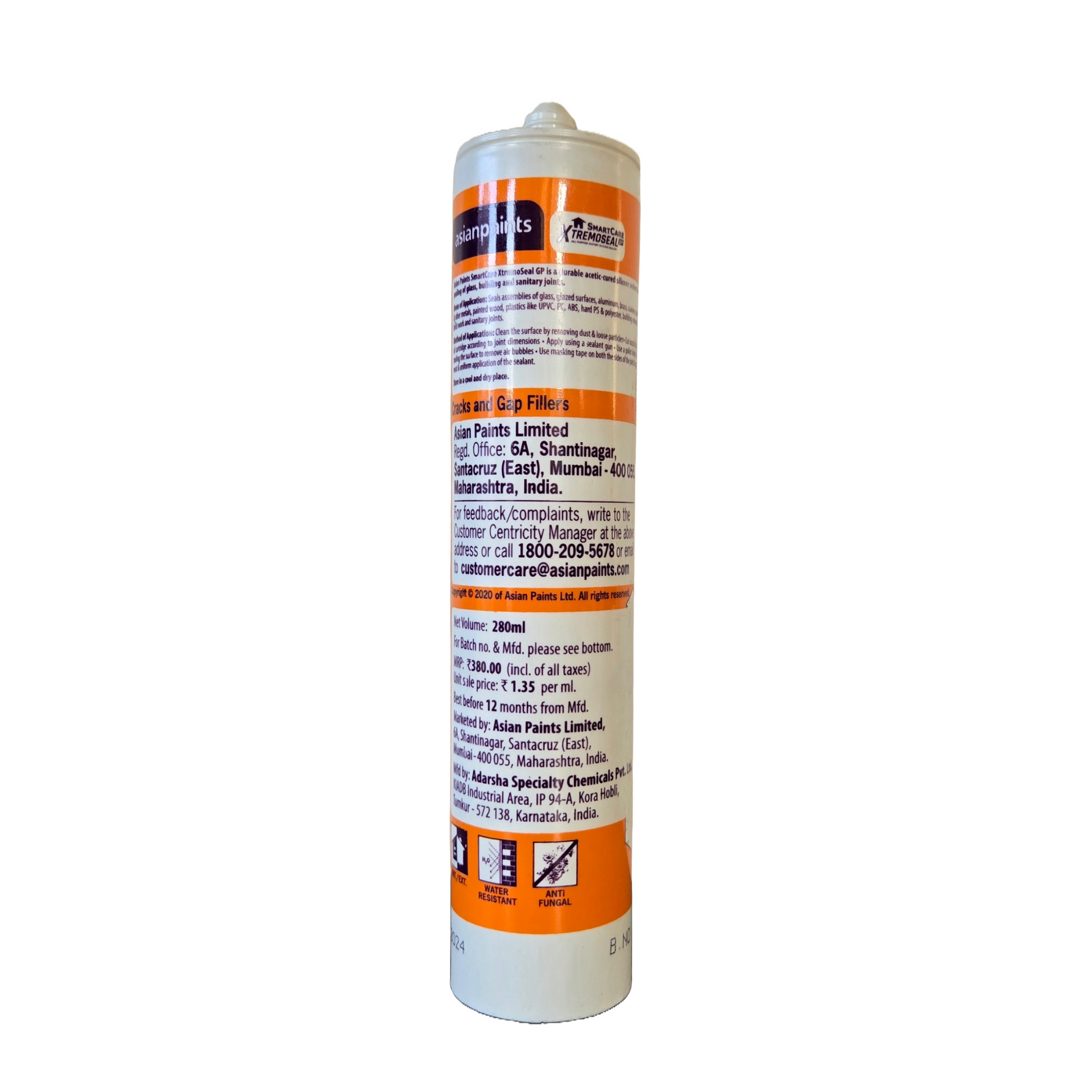 Asian Paints Smart Care Xtremoseal GP All Purpose Acetoxy Silicone