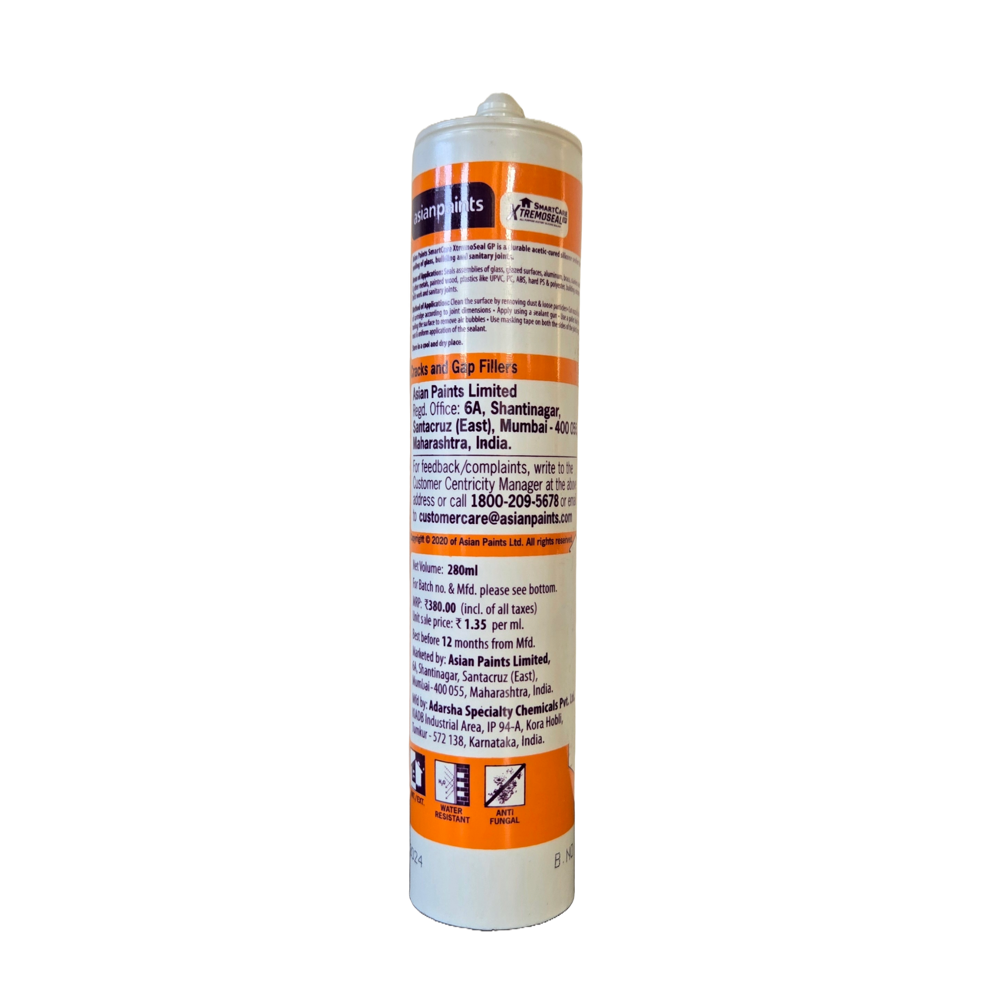 Asian Paints Smart Care Xtremoseal GP All Purpose Acetoxy Silicone