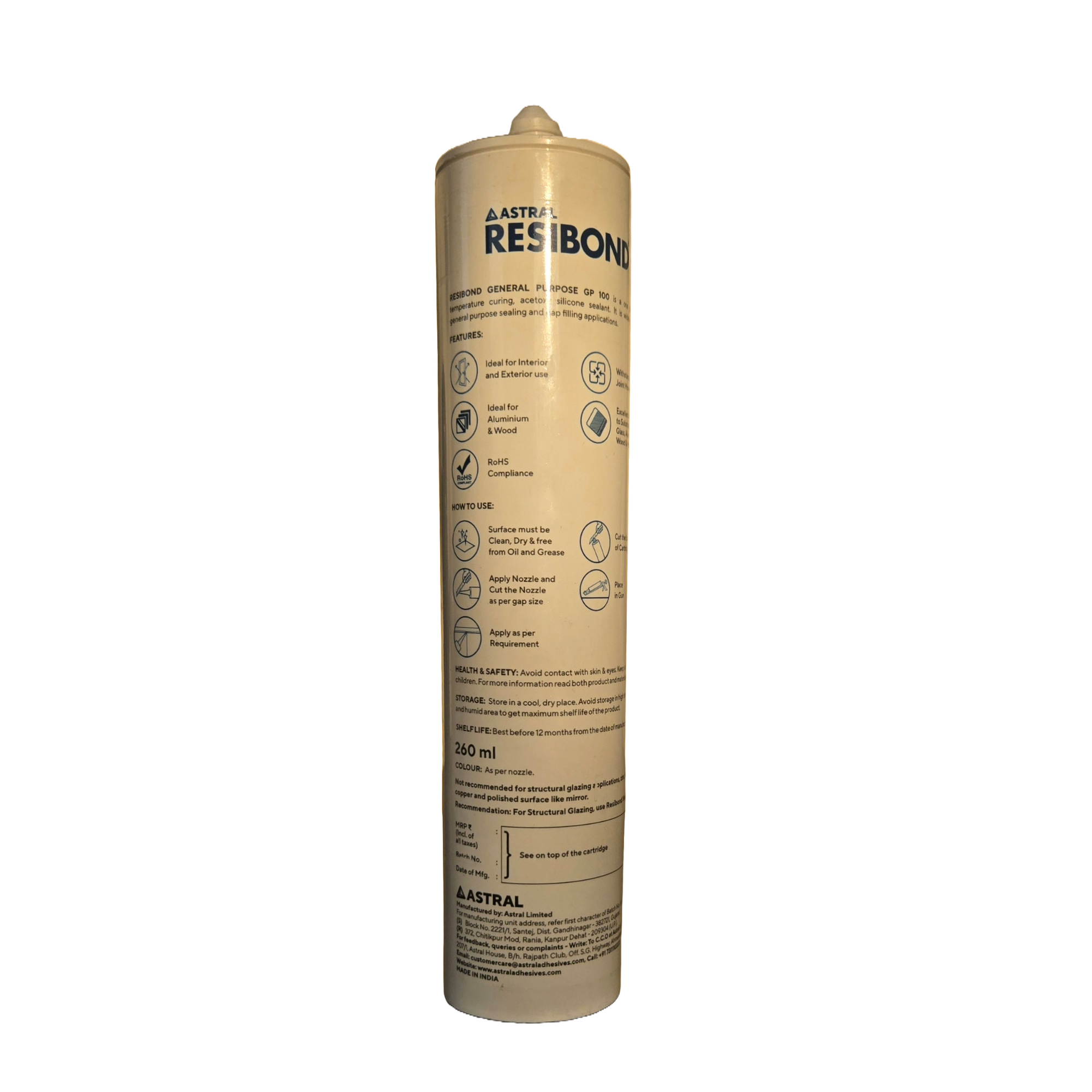 Astral Resibond General Purpose Silicone Sealant GP 100