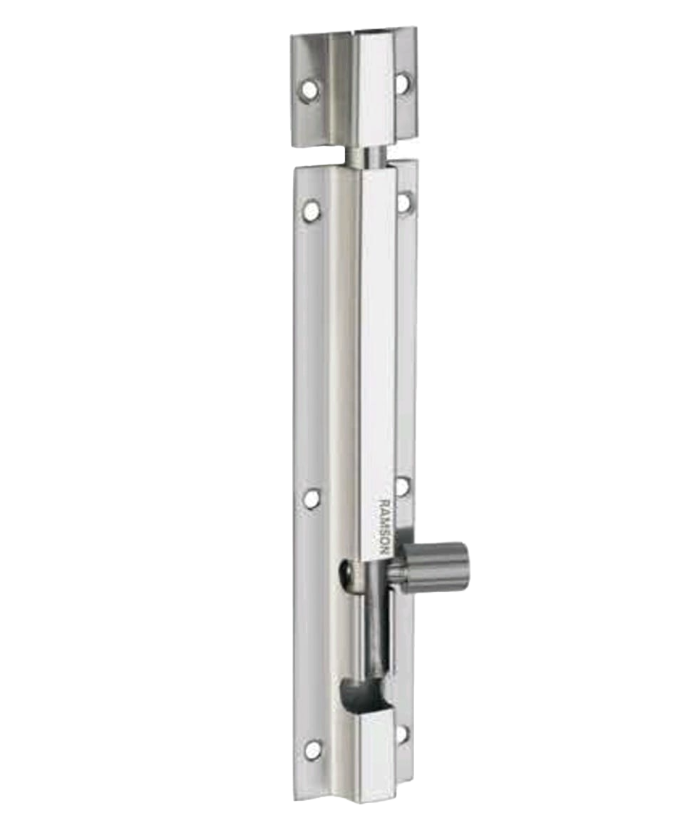 Ramson Premium Quality Tower Bolts Flat in Full Stainless Steel Rod 4" inch Pack of 6