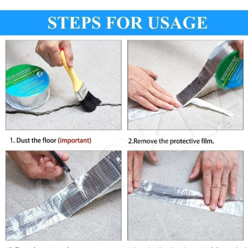 Super Strong Sealing Adhesive Waterproof Tape - Aluminium Foil Tape, Pipe Leakage, Surface Crack 5Cmx5Cm - Silver