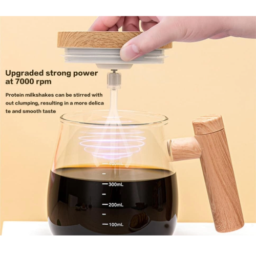 Premium Quality Self Stirring Mug, Electric High Speed Self Stirring Coffee Mug, Transparent Mug with Lid, Mixing Coffee Mug, Suitable For Coffee/Milk/Protein Shake 400ml