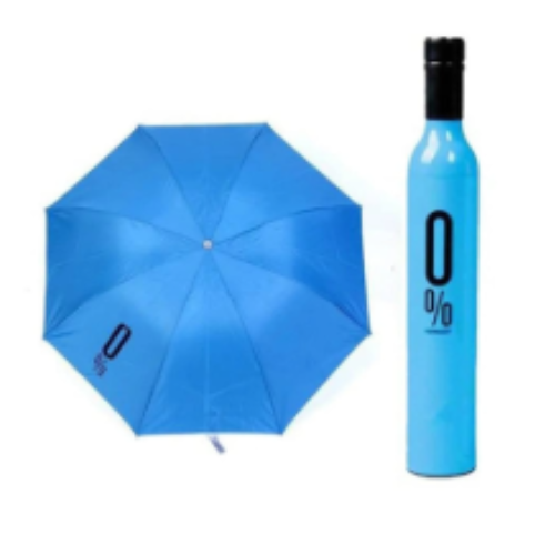 Smrtin Folding Portable Umbrella with Bottle Cover For UV Protection & Rain Umbrella Mini Travel Multicolor
