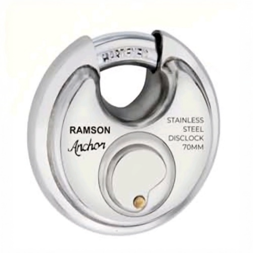 Ramson Premium Quality Heavy Duty Stainless Steel Anchor Pad Lock Shield  70mm- 5 Keys