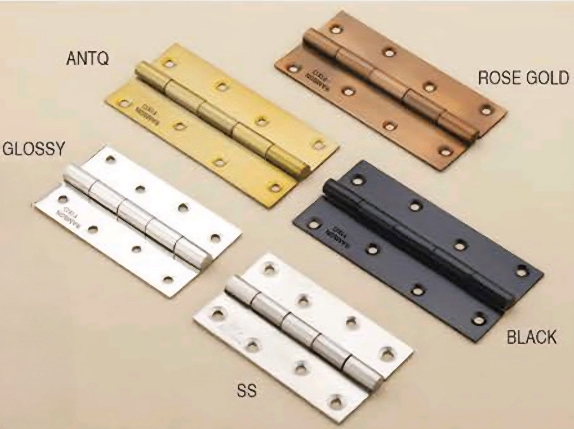 Ramson Premium Quality Premium Stainless Steel Butt Hinges For Doors and Windows Fixo Welded 3 inchx12 Gauge-Pack of 6 (Rose Gold)