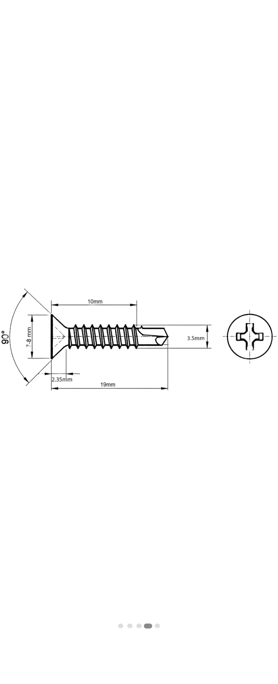 Self Drilling Screws 3.5mm Pack of 1000