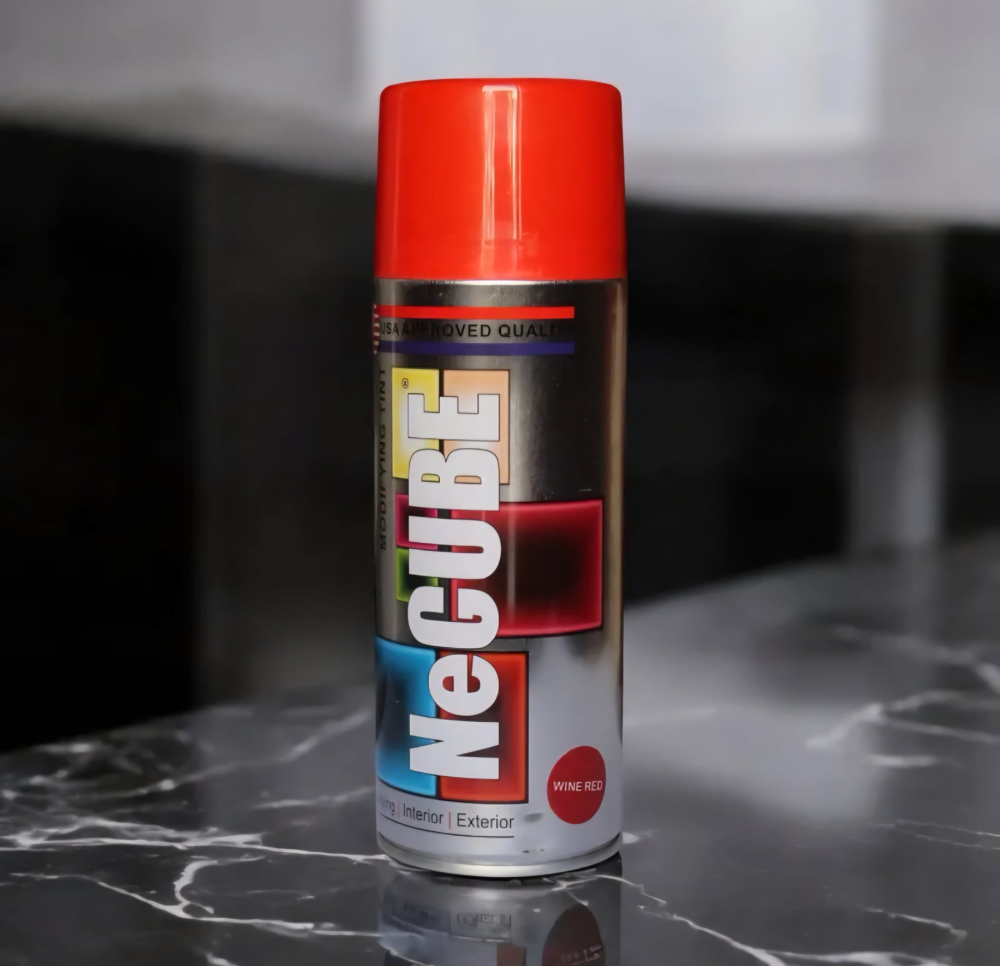 NeCube Premium Quality Spray Paint Black 400ml Shine Black