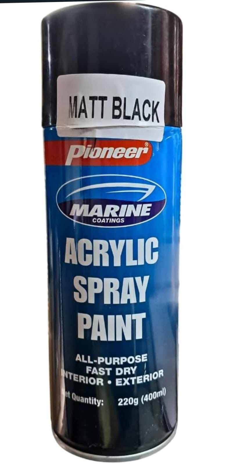 Pioneer Premium Quality Acrylic Spray Paint Matt Black 400ml