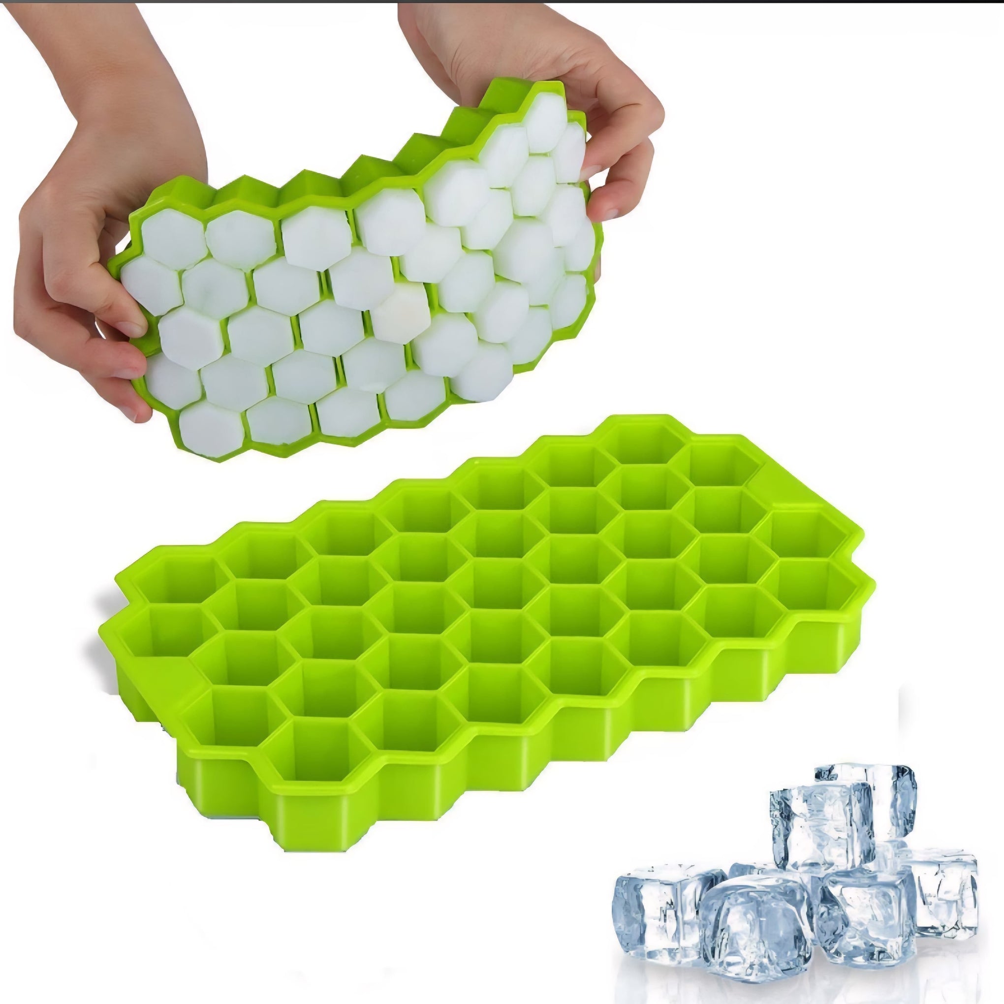 Smrtin Premium Quality Honeycomb Silicone Ice Cube Tray Pack of 2