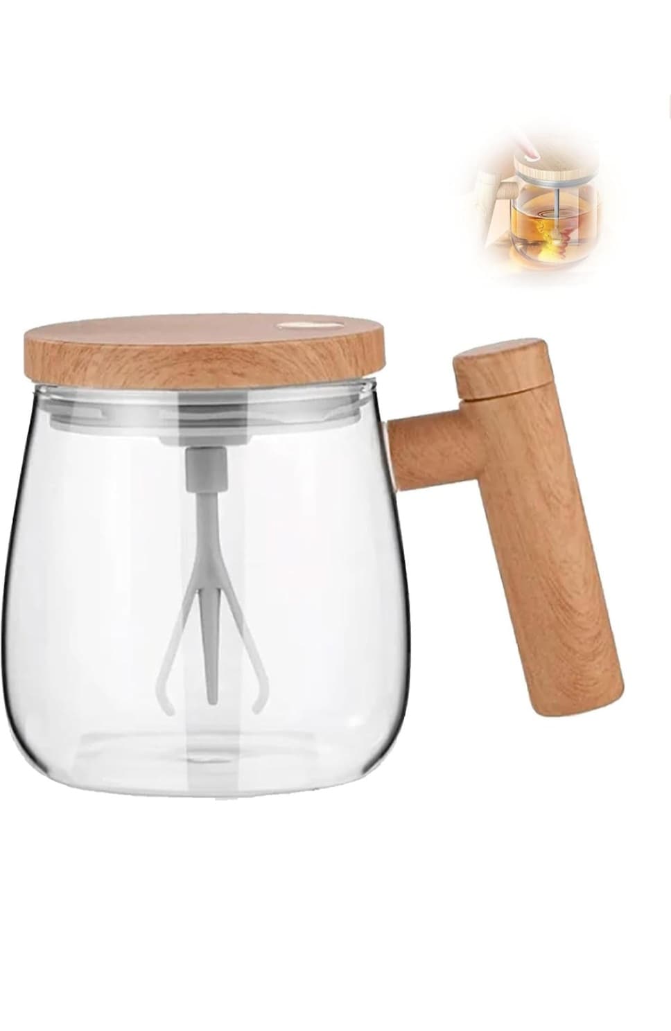 Premium Quality Self Stirring Mug, Electric High Speed Self Stirring Coffee Mug, Transparent Mug with Lid, Mixing Coffee Mug, Suitable For Coffee/Milk/Protein Shake 400ml