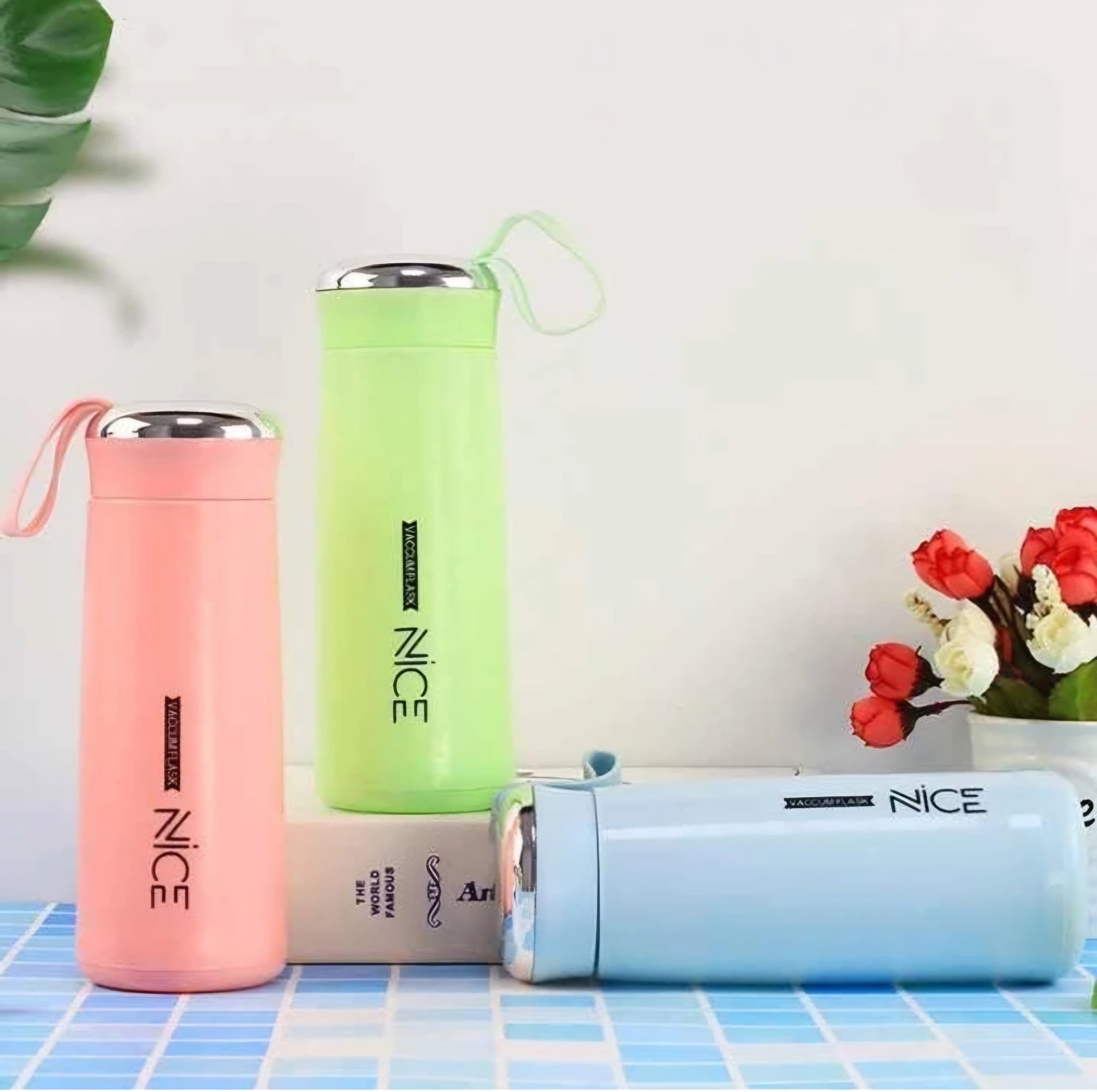 Nice Glass Water Bottles Multicolor Pack of 2 - 800ml