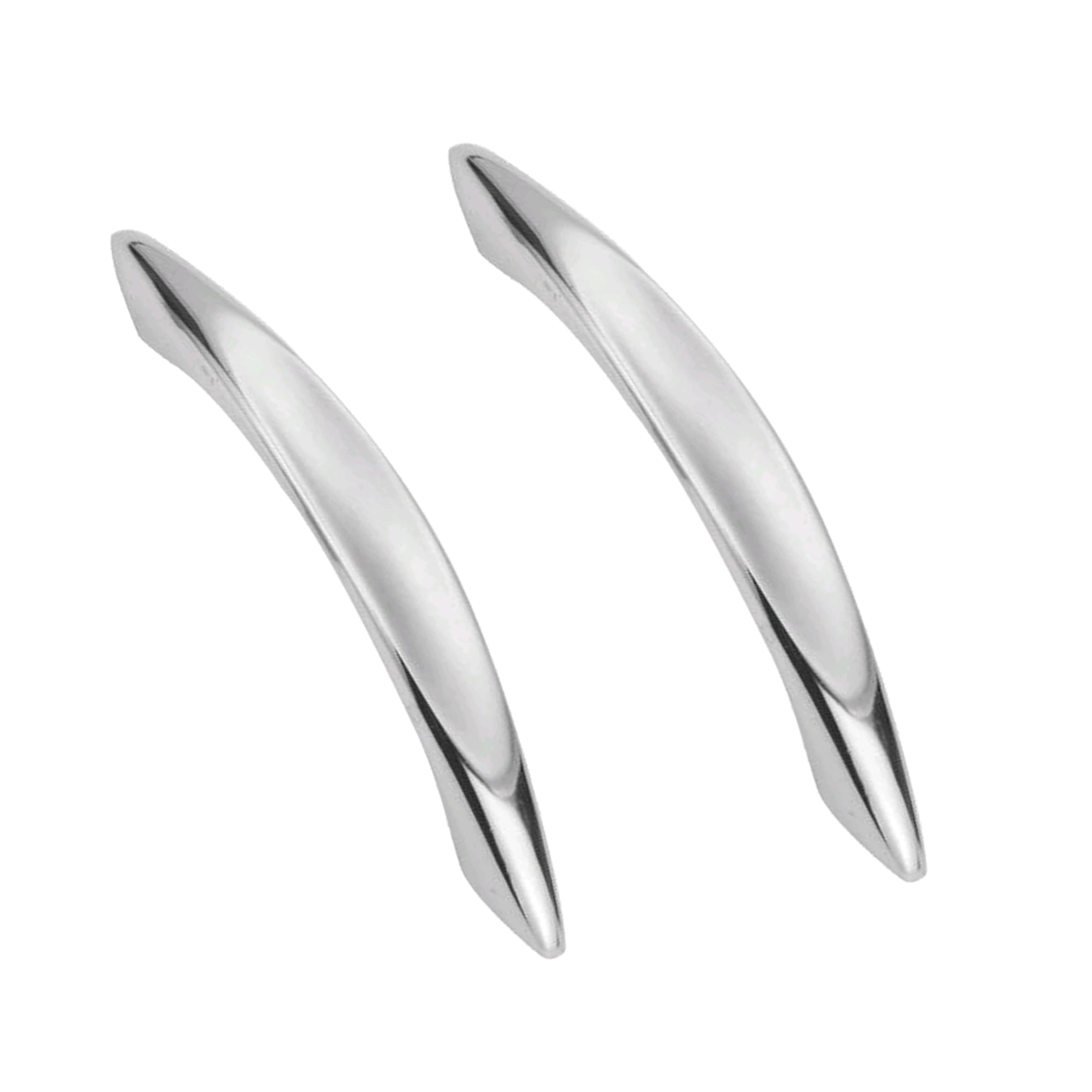 Smrtin Premium Quality Stainless Steel Finish 03 No Oval D Drawer Cabinet Pull Handle 4 Inch Pack of 2 (Total Length 105 Mm, Hole To Hole 95 Mm)