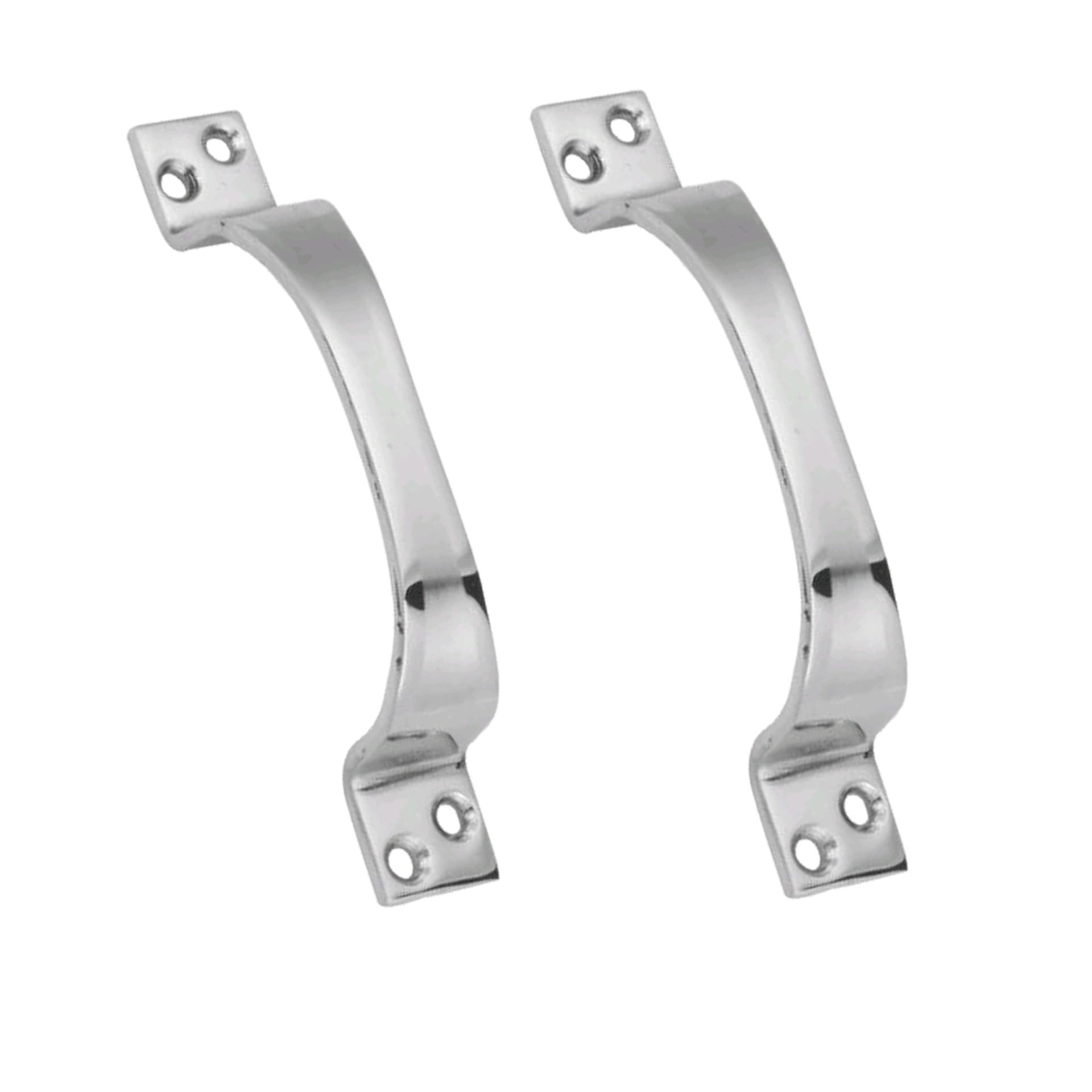 Smrtin Premium Quality Stainless Steel Finish C Cut Heavy Drawer Cabinet Pull Handle 4 Inch Pack of 2