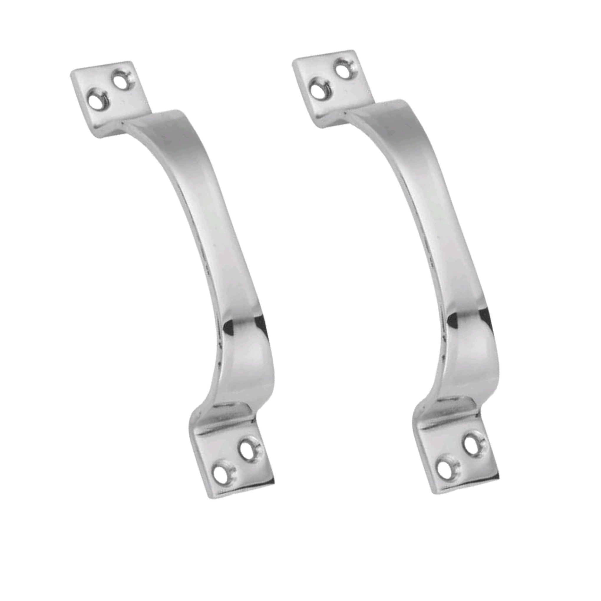 Smrtin Premium Quality Stainless Steel Finish C Cut Heavy Drawer Cabinet Pull Handle 4 Inch Pack of 2