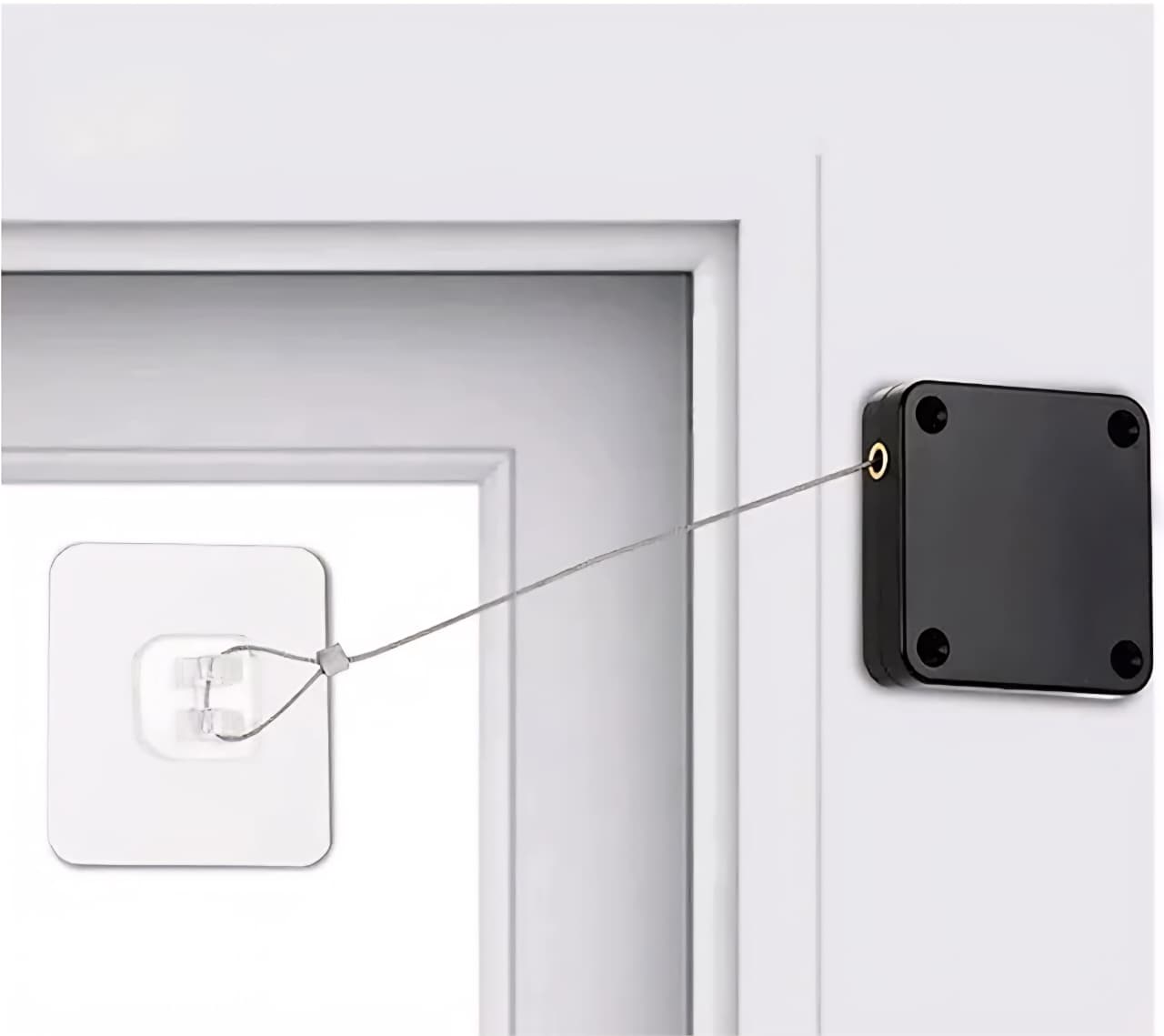 Smrtin Punch Free Automatic Door Closer, Multifunctional Automatic Door Closer, Automatic Self Closing Door Closer with Drawstring for internal Home and  outdoor