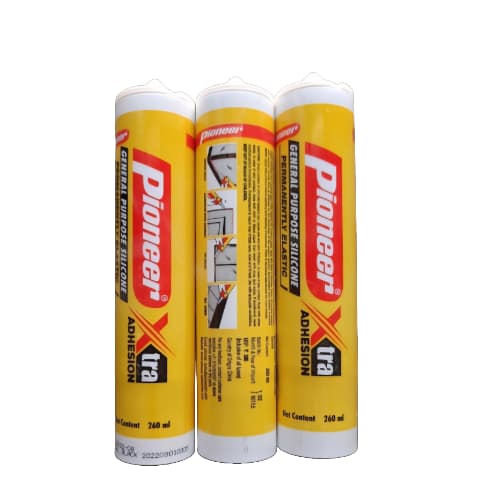 Pioneer General Purpose Silicone Permanently Elastic Xtra Adhesion Clear 260ML