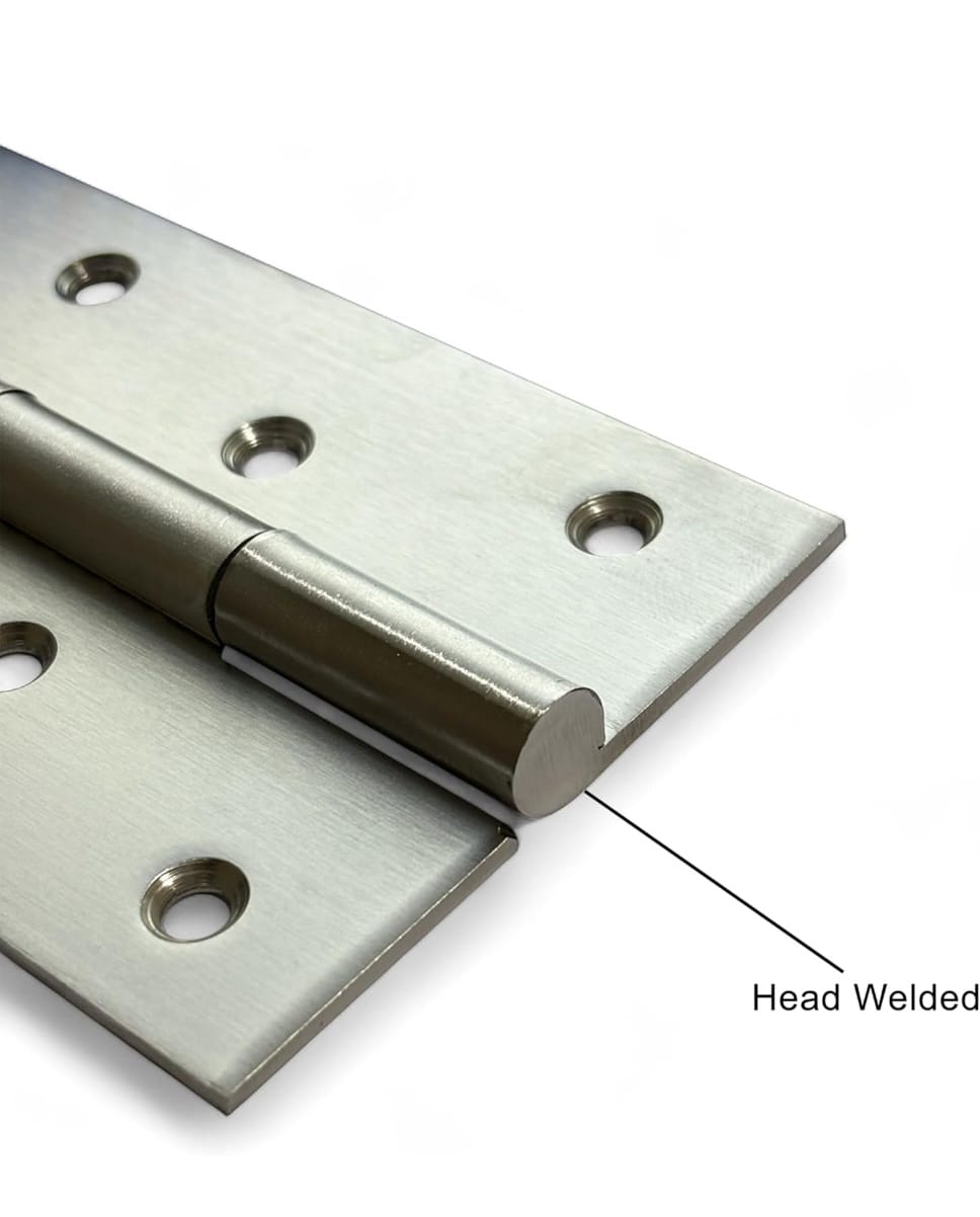 Ramson Premium Quality Premium Stainless Steel Butt Hinges For Doors and Windows Fixo Welded 3 inchx12 Gauge-Pack of 6 (Rose Gold)