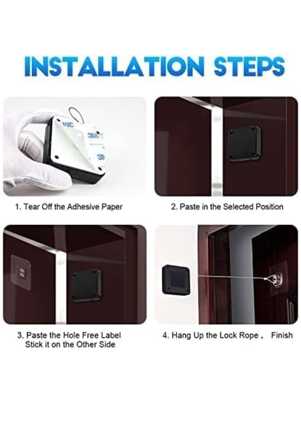 Smrtin Punch Free Automatic Door Closer, Multifunctional Automatic Door Closer, Automatic Self Closing Door Closer with Drawstring for internal Home and  outdoor