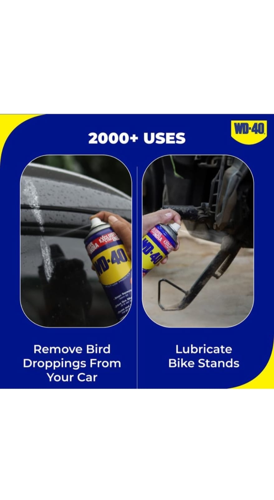 WD-40 Multipurpose Spray, Cleans Bike and Bicycle Chains, Rust Remover, Hinge Lubricant, Loosens Jammed Parts, Degreaser and Cleaning Agent, 420ml x Pack of 1