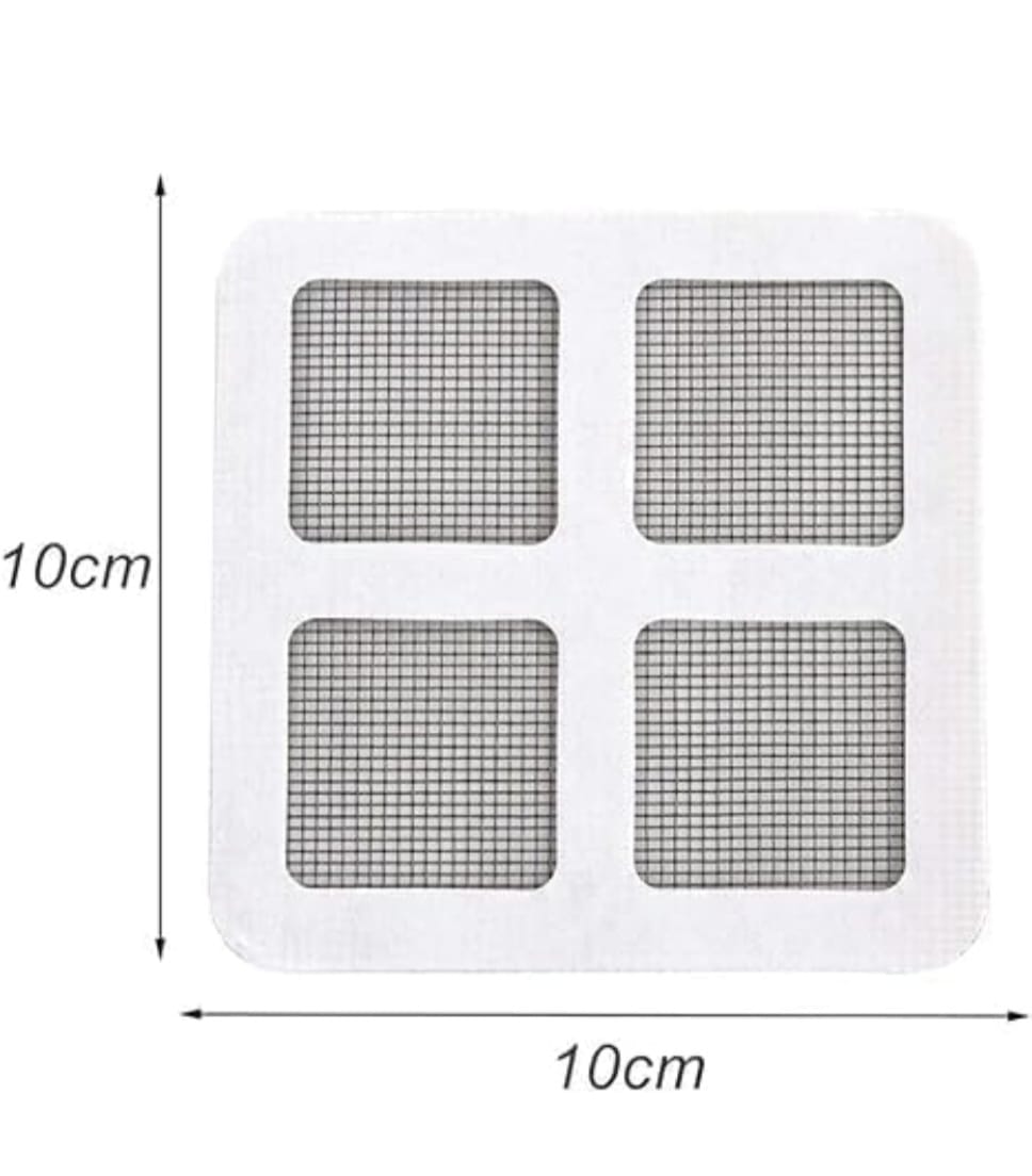 Disposable Hair Catcher Drain Cover Mesh Stickers | Shower & Sink Hair Trap | Anti-Clog Drain Filter for Bathroom, Kitchen, Laundry & Floor Drains- Pack of 10