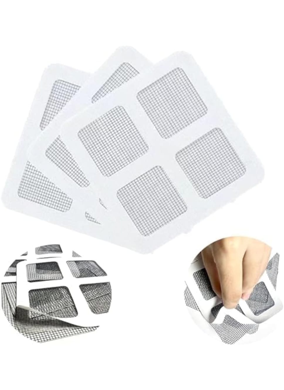Disposable Hair Catcher Drain Cover Mesh Stickers | Shower & Sink Hair Trap | Anti-Clog Drain Filter for Bathroom, Kitchen, Laundry & Floor Drains- Pack of 10
