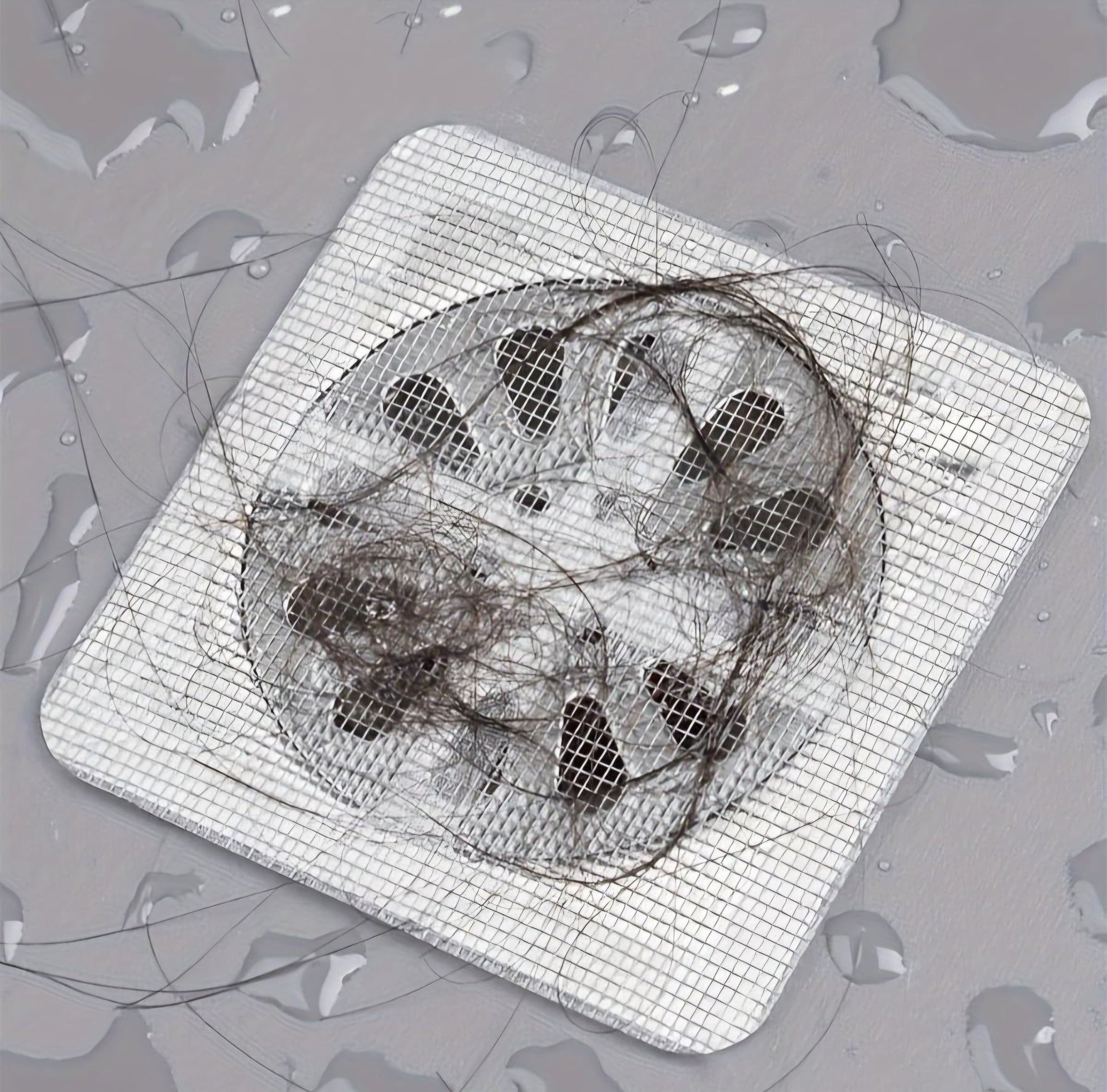Disposable Hair Catcher Drain Cover Mesh Stickers | Shower & Sink Hair Trap | Anti-Clog Drain Filter for Bathroom, Kitchen, Laundry & Floor Drains- Pack of 10