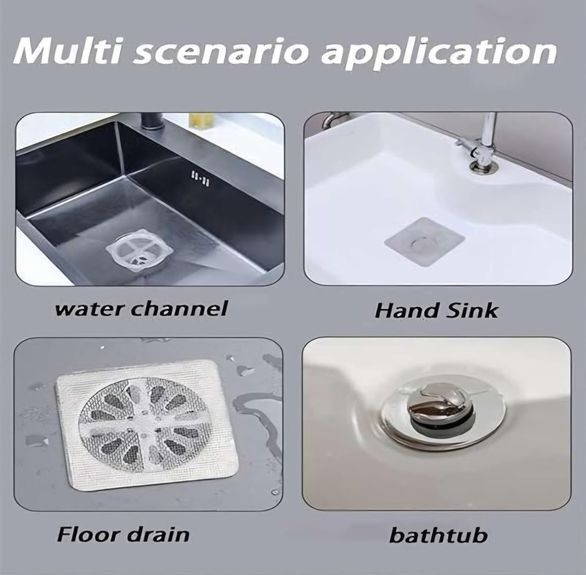Disposable Hair Catcher Drain Cover Mesh Stickers | Shower & Sink Hair Trap | Anti-Clog Drain Filter for Bathroom, Kitchen, Laundry & Floor Drains- Pack of 10