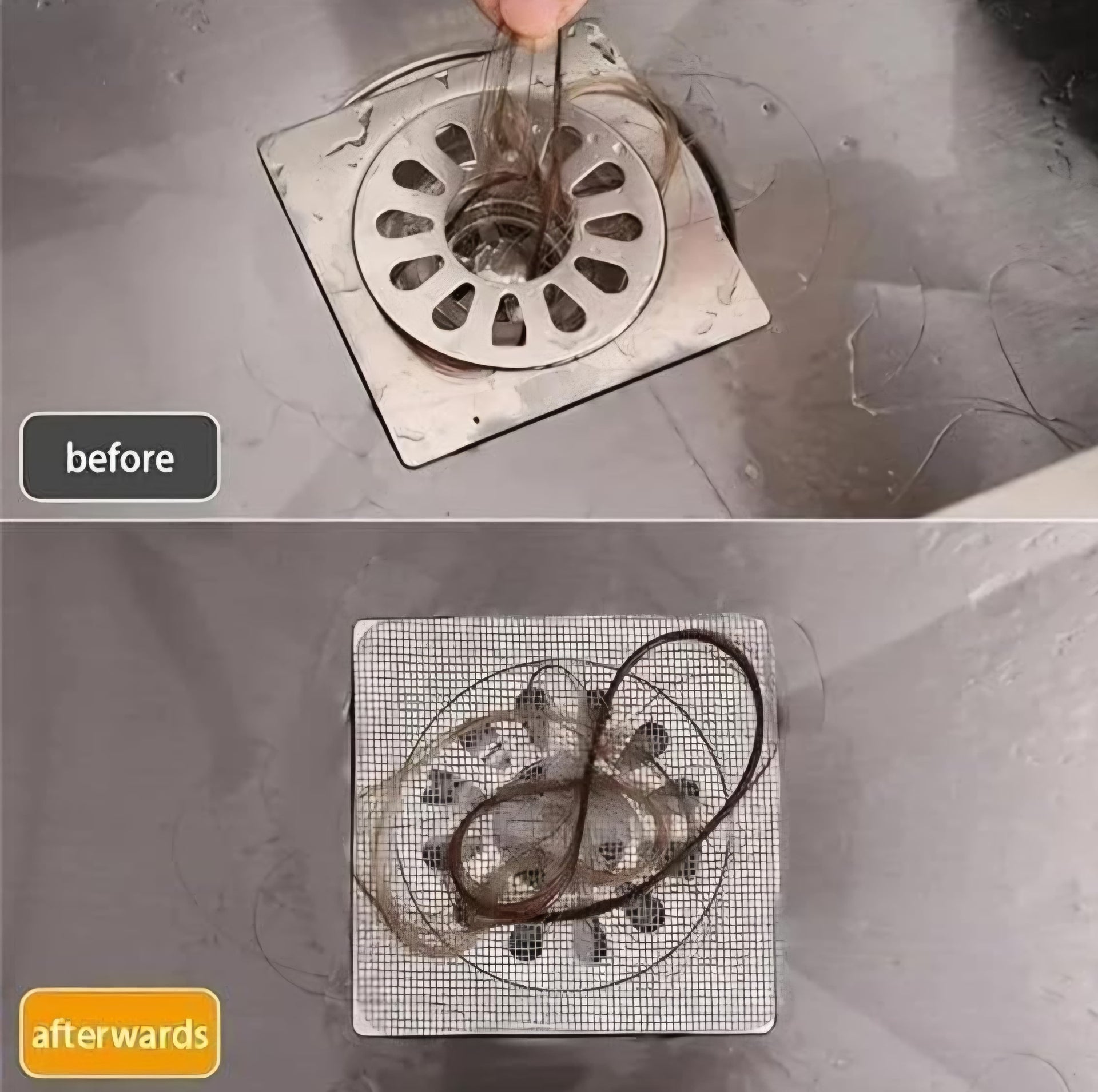 Disposable Hair Catcher Drain Cover Mesh Stickers | Shower & Sink Hair Trap | Anti-Clog Drain Filter for Bathroom, Kitchen, Laundry & Floor Drains- Pack of 10