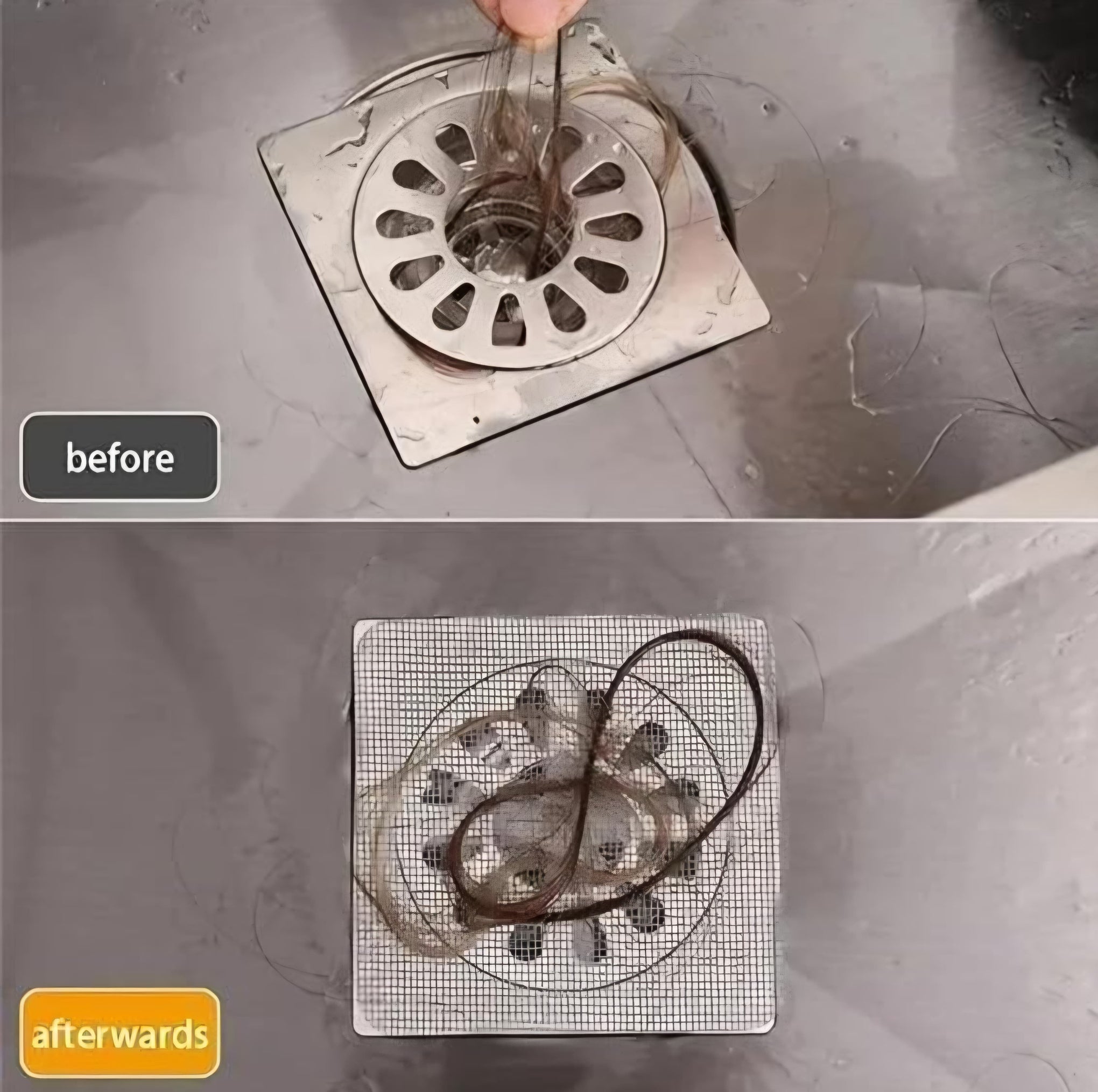 Disposable Hair Catcher Drain Cover Mesh Stickers | Shower & Sink Hair Trap | Anti-Clog Drain Filter for Bathroom, Kitchen, Laundry & Floor Drains- Pack of 10