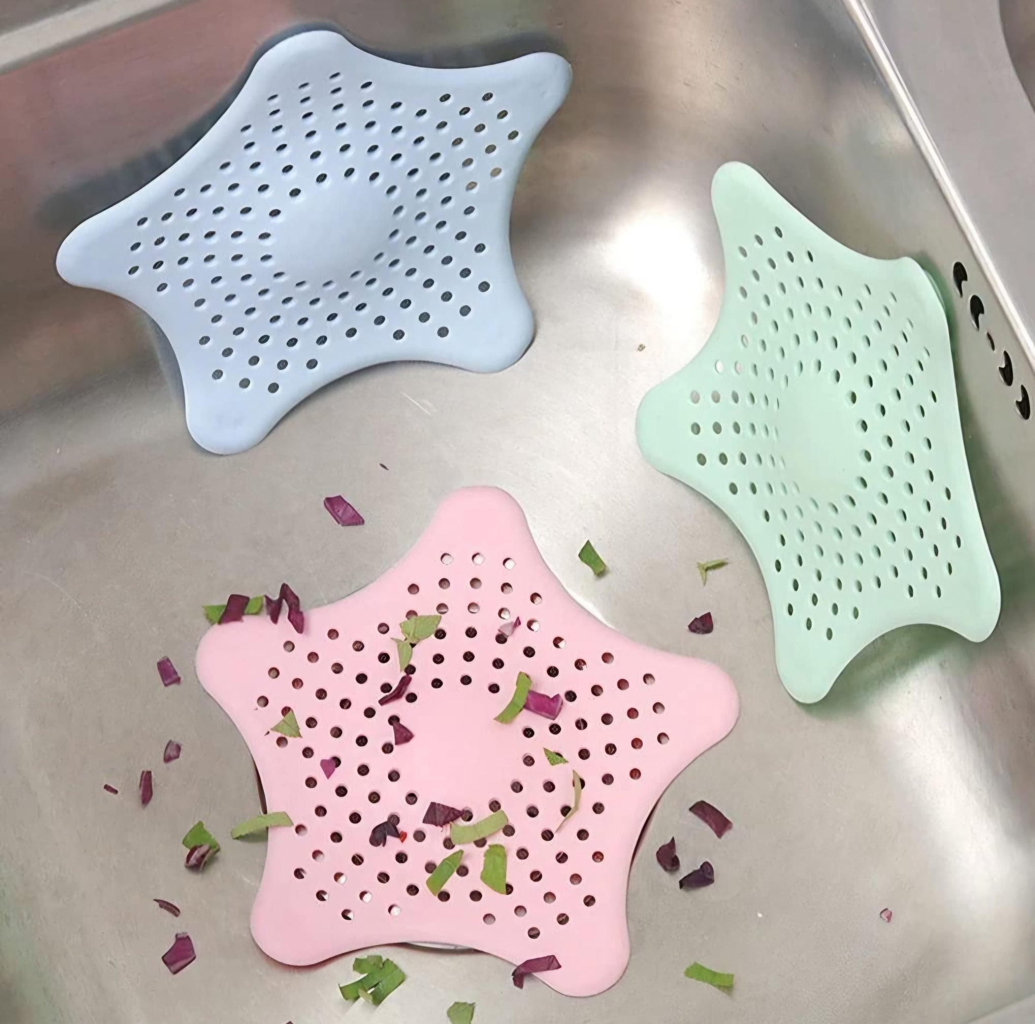 Silicone Sink Strainer Multicolor- Pack of 4