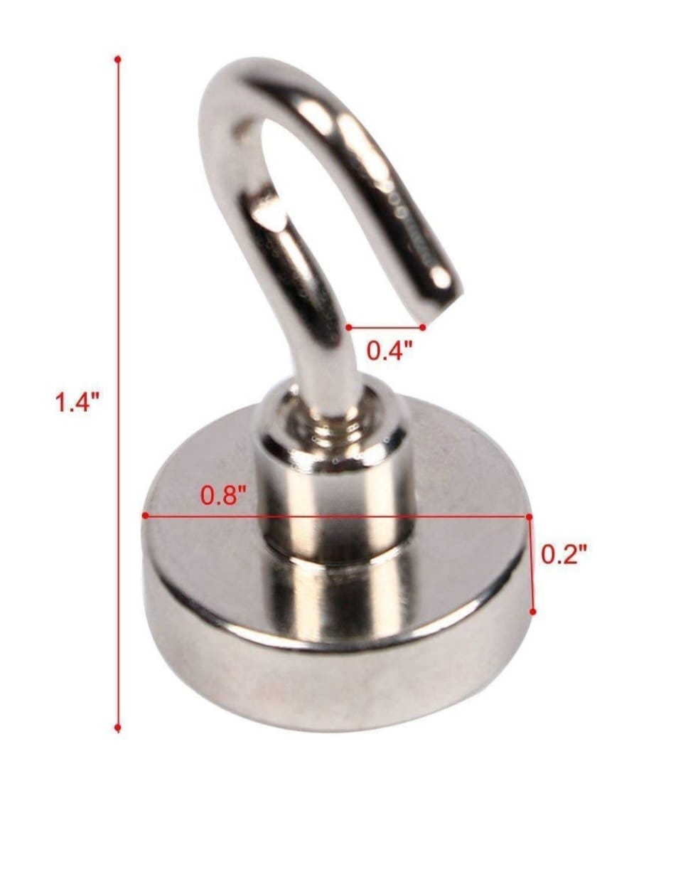 Smrtin Premium Magnetic Hooks | 6KG (13 LBS) Heavy Duty Powerful Magnet Hooks | Multi-Purpose Hanger for Fridge, Ceiling & Wall | Rust-Resistant (White/Silver, Pack of 5)