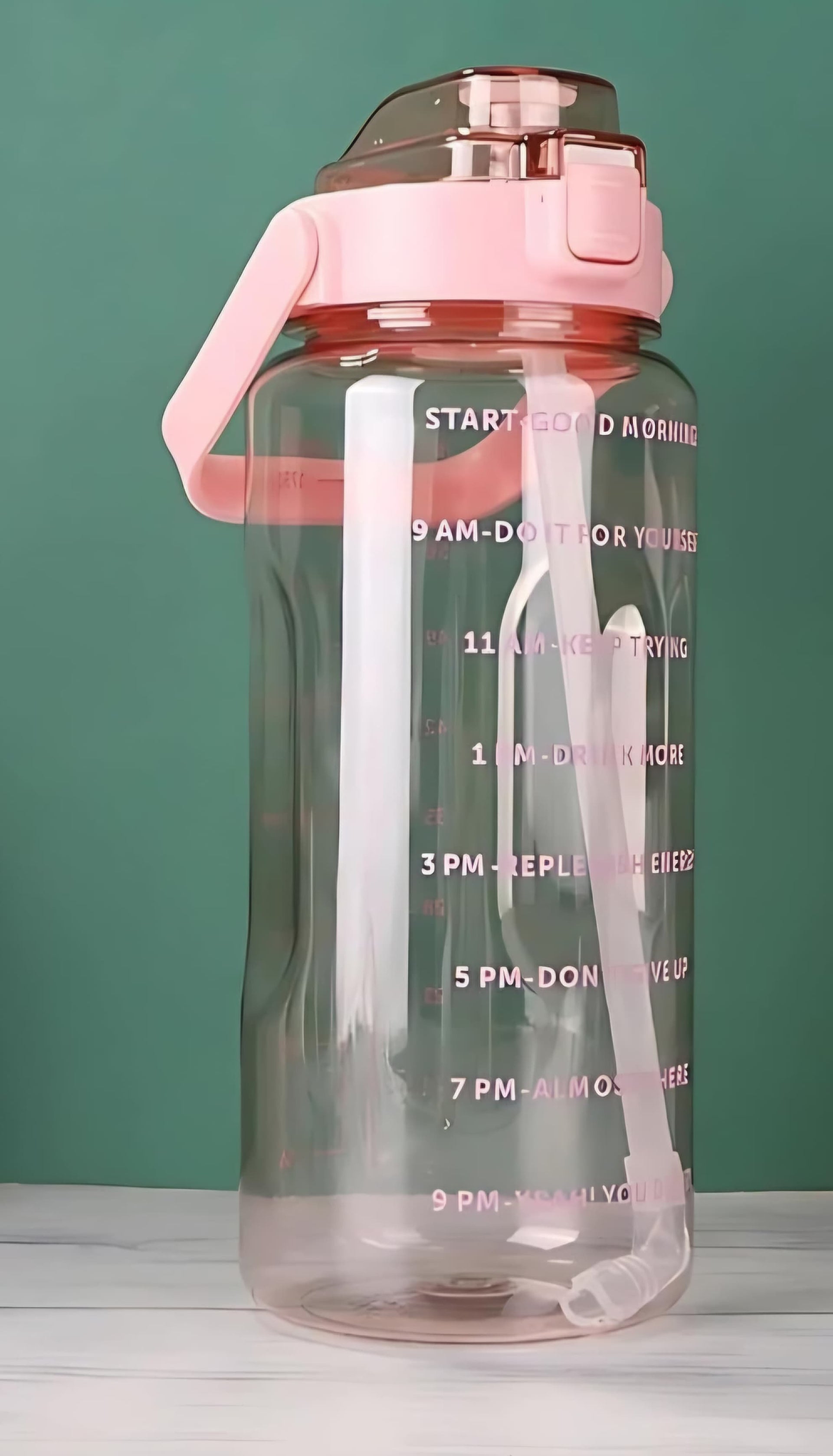 Smrtin Premium Quality Motivational Water Bottle with Time Marker Transparent, Leak-Proof, and Break-Proof Office, School, College,Travel Bottle BPA-Free Sport 2 Litre Bottle Multicolor| Plastic